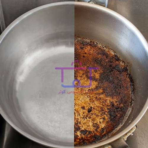 تمیز کردن ظروف آلومینیومی سوخته