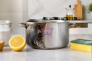 تمیز کردن ظروف آلومینیومی سوخته
